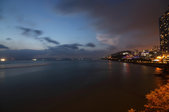 香港数码港城市风光夜景