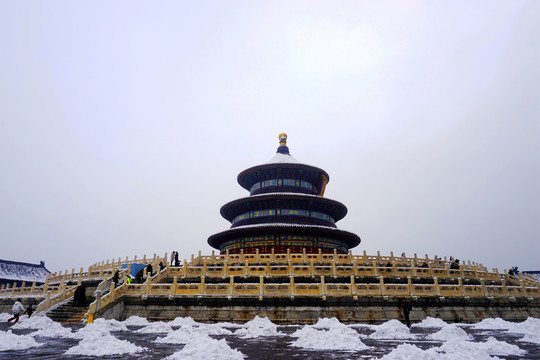 天坛雪景