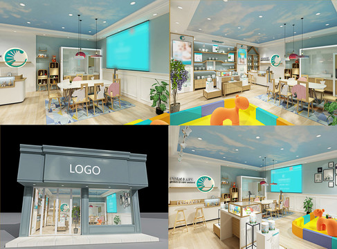 母嬰店3D模型孕嬰用品專賣店