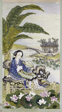 許良標芭蕉美人圖