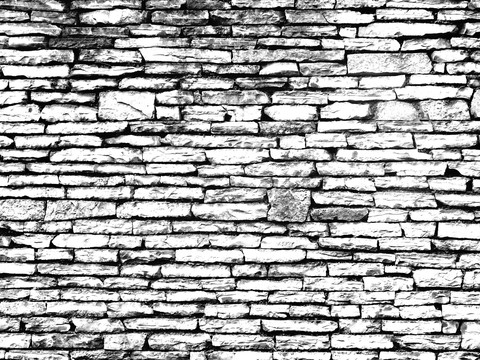 黑白砖墙