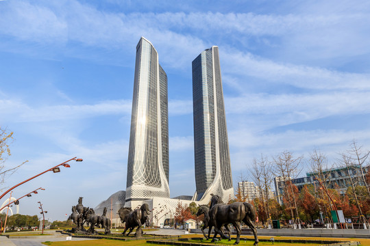 南京国际青年文化中心双子塔