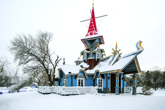 雪景建筑