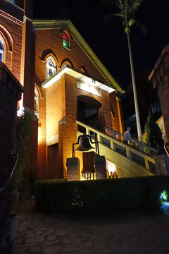 台湾教堂夜景