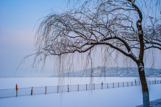 北京颐和园冬日雪景