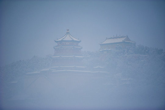 北京颐和园雪景