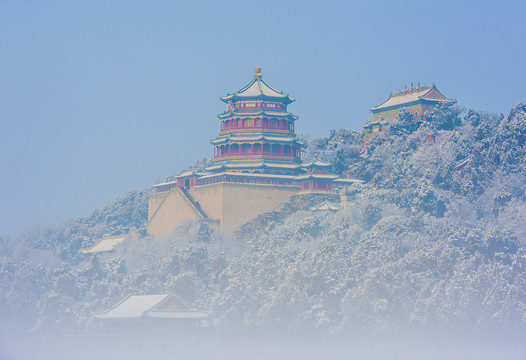 北京颐和园雪景