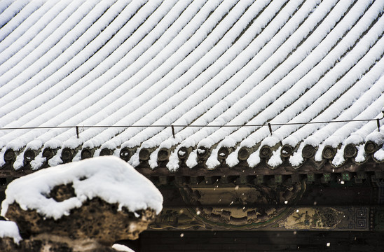 北京颐和园宜芸馆雪景