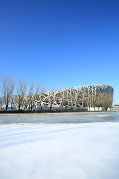 国家体育场雪景