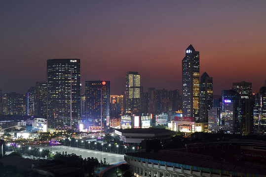 广州城市风光夜景