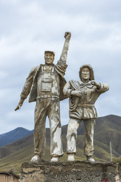 石油工人雕像