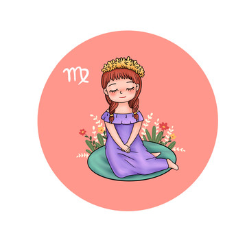 花叢中文靜的少女感處女座