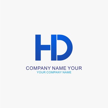 HD字母标志logo设计