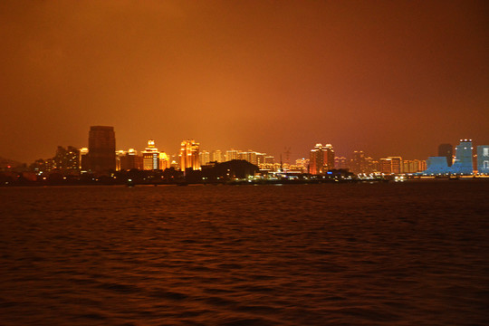 厦门海滨城市夜景