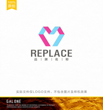 M字母logo愛(ài)心logo