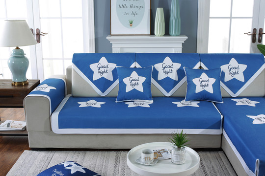 蓝色客厅沙发