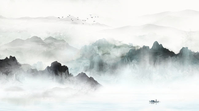 水墨山水畫