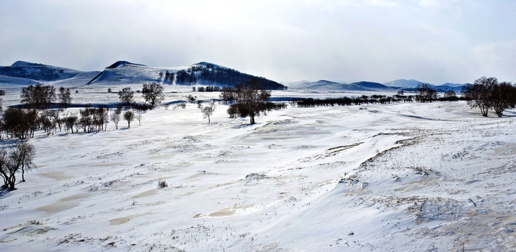 东北雪乡全景图