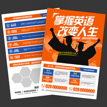 英語培訓(xùn)班招生宣傳單