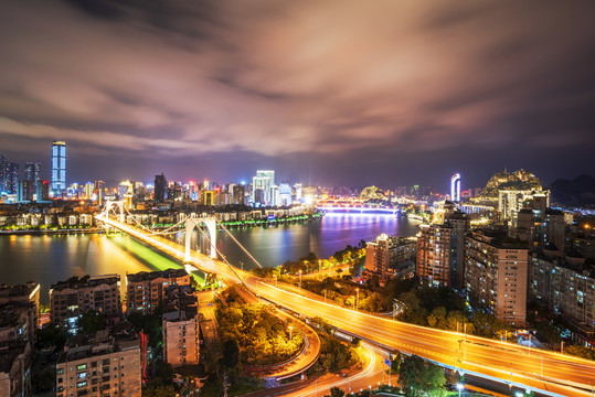 柳州红光桥夜景