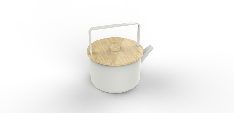 简约大气中式白色陶瓷茶壶茶具