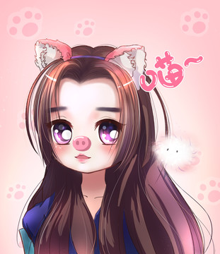 Q版可愛小女孩頭像