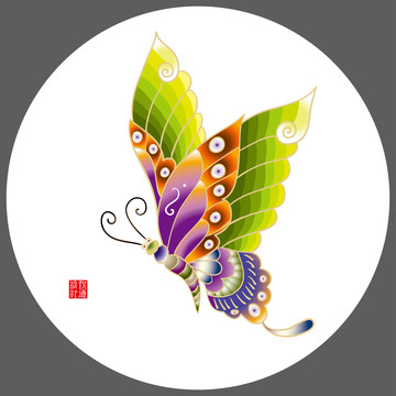 矢量工筆蝴蝶