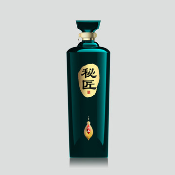 墨綠色酒瓶設(shè)計(jì)