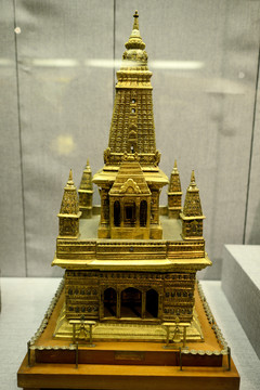 铜雕玛哈布蒂庙宇模型