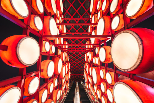北京奥森公园大鼓照明装饰设计
