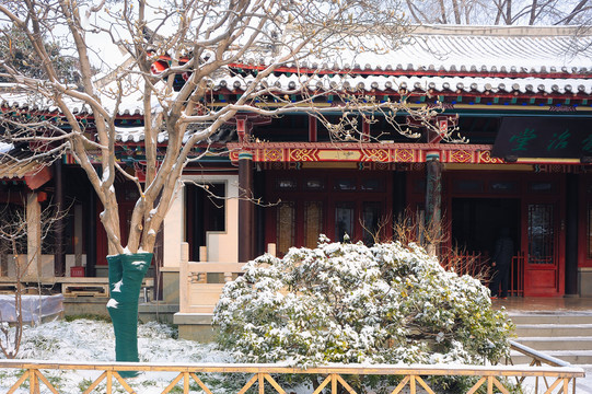 济南古建筑雪景
