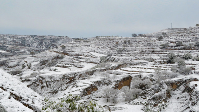 黄土梁雪景