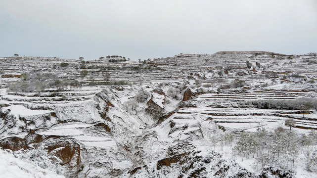 高原雪景