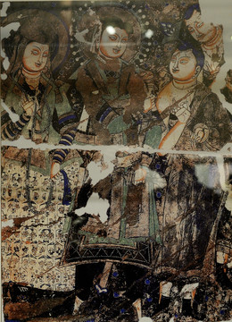 龟兹王托提卡和王后壁画