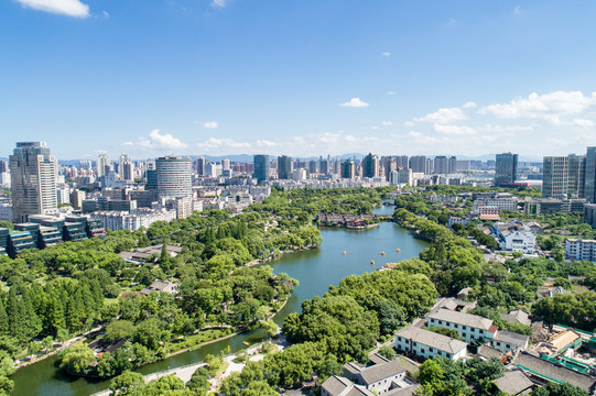 宁波月湖公园全景