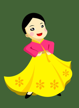 中华少族民族服装风格朝鲜族女
