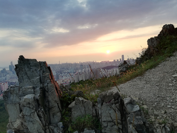 青岛浮山晚霞