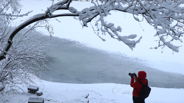 拍摄雪景