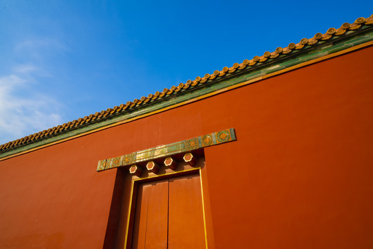 中国北京故宫红墙门头