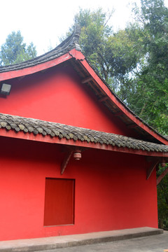 成都石经寺红墙的门楼