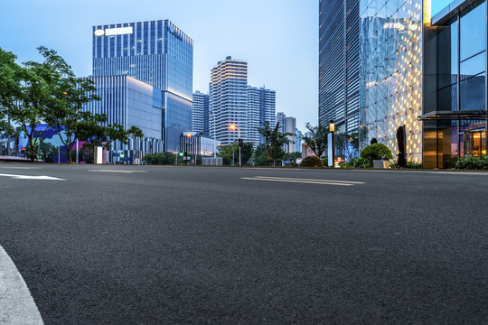 城市道路和现代建筑