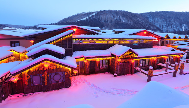 雪乡夜景