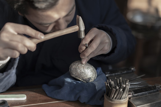 银饰加工手艺