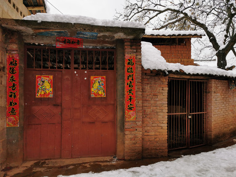 乡村雪景