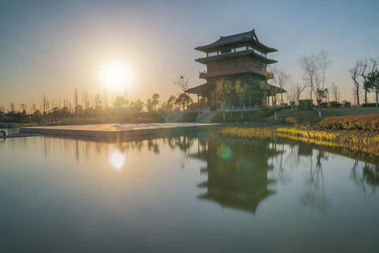 江苏省东台西溪古城旅游风光