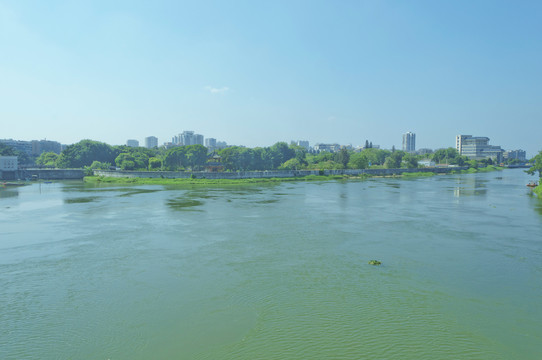 梅溪水面静谧风景