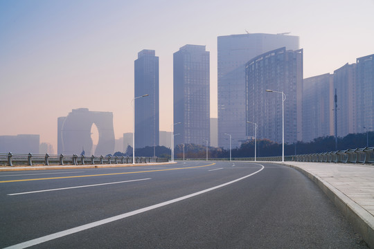 浙江杭州城市建筑和道路交通