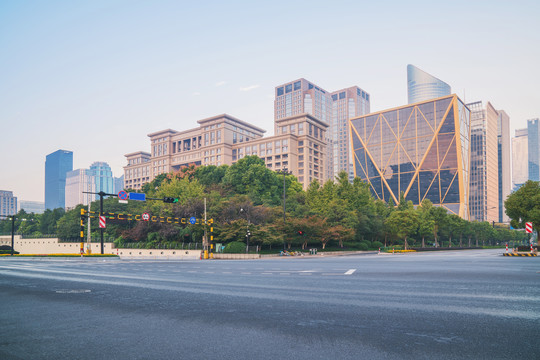 浙江杭州城市建筑和道路交通