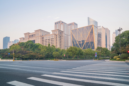 浙江杭州城市建筑和道路交通