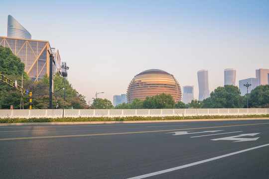 浙江杭州城市建筑和道路交通